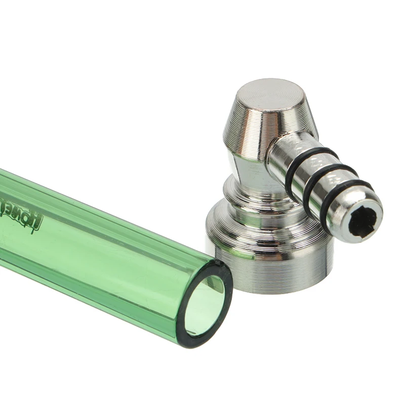 Стеклянные дымчатые трубки с металлической чашей съемная портативная карманная