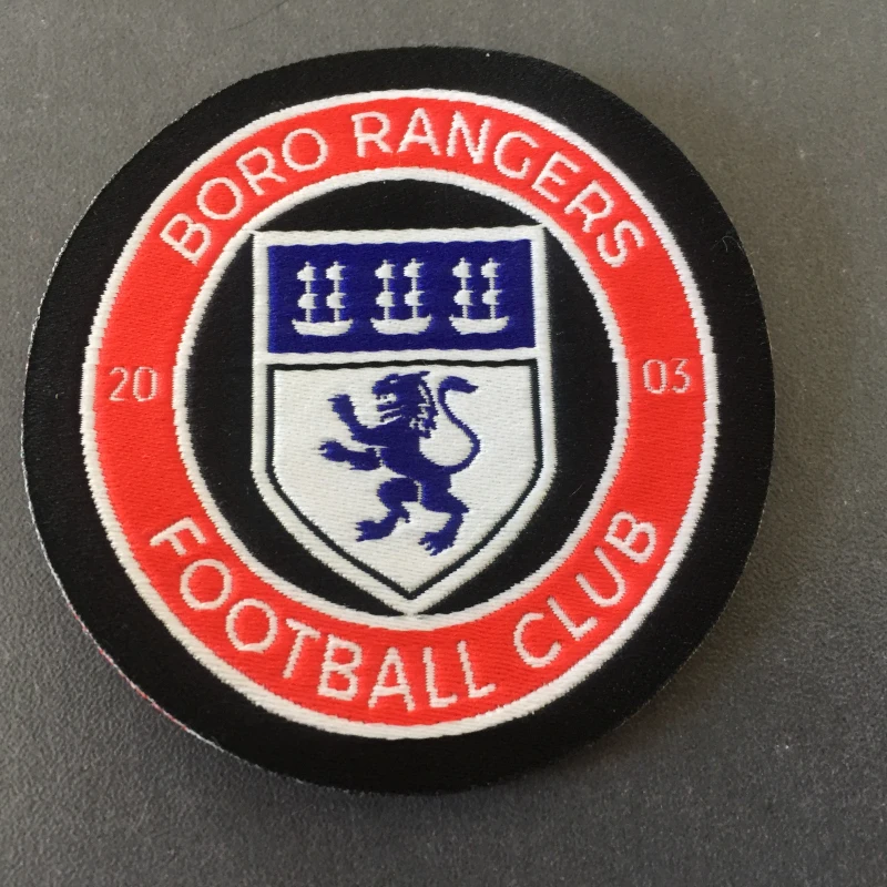 Пользовательский 75D высокая плотность 6 5 см лазерная резка тканый патч для одежды