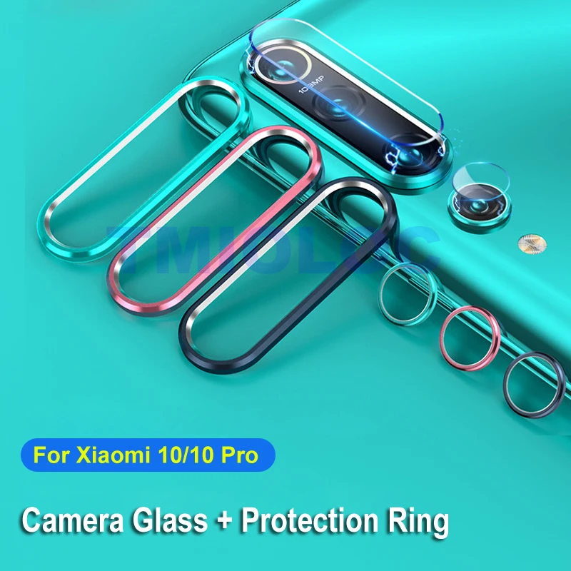 

Camera Lens Case for Xiaomi 10 Pro 10Pro + Rear Tempered Glass Lens Protector for Xiaomi 10 Metal Protective Ring Bumper Cover