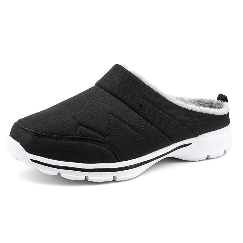 

Baotou Half Slippers Women Fashion New Winter Ladies Shoes Plus Velvet Warm Shoes Female light Couple Casual Shoes hy532