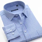 SHAN BAO 2021; Сезон весна-осень; Брендовая рубашка в полоску Классический Стиль большой Размеры молодых мужская деловая Повседневная Свободная рубашка с длинными рукавами