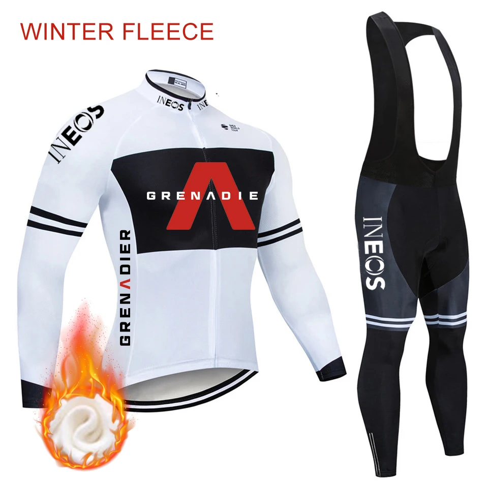 

INEOS 2021 Winter Fleece New Cycling Jersey Set Mountian Bicycle Clothes Wear Ropa Ciclismo Racing Bike Clothing Cycling Set