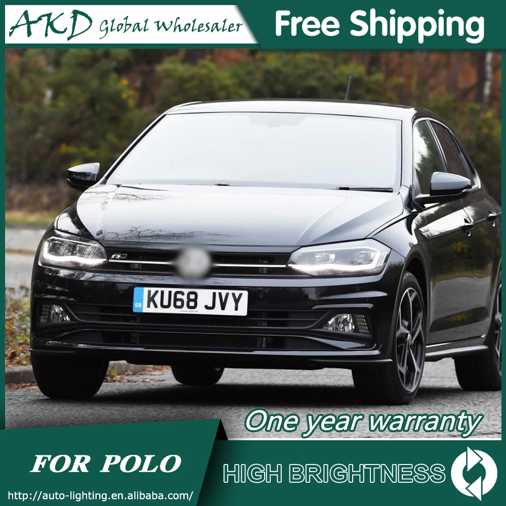 Фары для автомобиля VW POLO 2019-2020 DRL дневные ходовые огни Головной фонарь