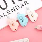 Симпатичные однотонные ножницы, цветные, Универсальный мини-нож, маленький резак для бумаги с кроликом, облаком, файловый нож, милые офисные принадлежности