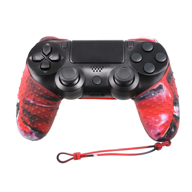

For Dualshock Playstation 4 PS4 Rubber Silicone Gel Case Skin Grip Cover Sleeve Controller With Wrist Strap