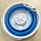 Портативная Ультразвуковая мини-стиральная машина, складное ведро с функциями чистка одежды, нижнего белья, бюстгальтеров