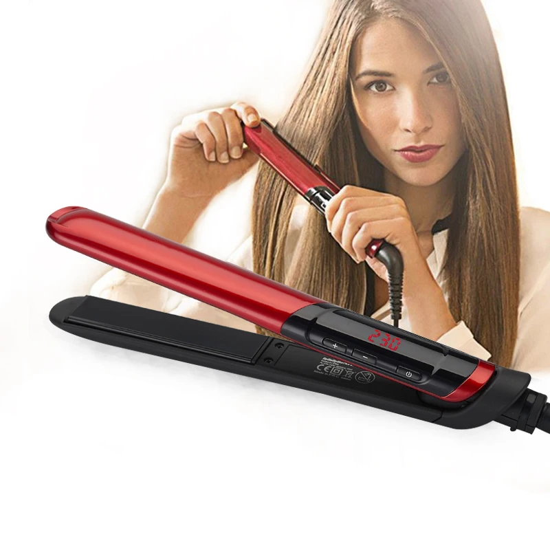 Профессиональный Выпрямитель для волос расческа светодиодный керамический