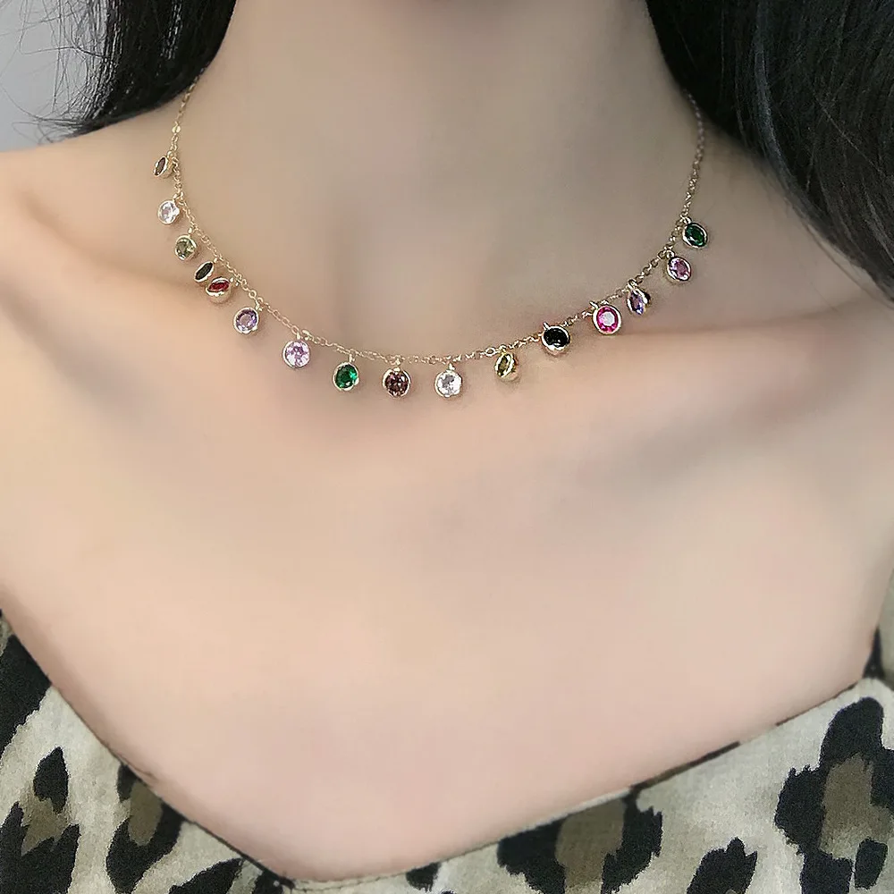 SIPENGJEL модные минималистичные сапоги разноцветный Цирконий Neckale элегантный