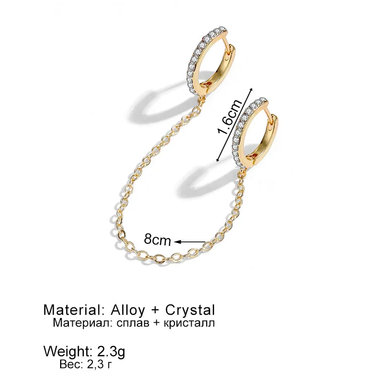 

Korean pop Silver/gold Color Huggies Earrings Small Round Rhinestones Hoop earings Women's Hot Fashion Jewelry Gifts Jewelry