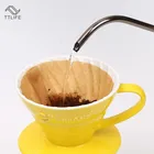 TTLIFE деревянная ручная V60 капельного бумажный фильтр для кофе 102 ручной работы эспрессо кофе фильтры кофе аксессуары Чай мешок фильтр Кухня