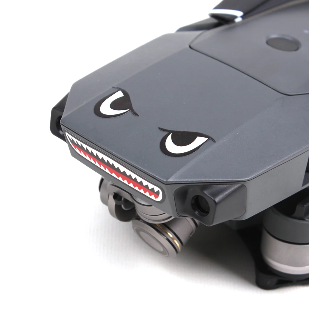 

Shark Mouth Stickers Adhesive Decals for DJI SPARK Four-axis Airplane Model