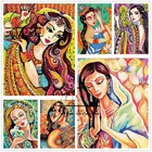 5D Diy алмазная живопись Индийский стиль вышивка крестиком Сексуальная танцовщица девушки полная дрель Мозаика Искусство алмаз настенный Декор наклейки