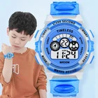 Водонепроницаемые Детские часы для мальчиков и девочек, светодиодные цифровые спортивные часы с силиконовым каучуком, детские Студенческие повседневные наручные часы