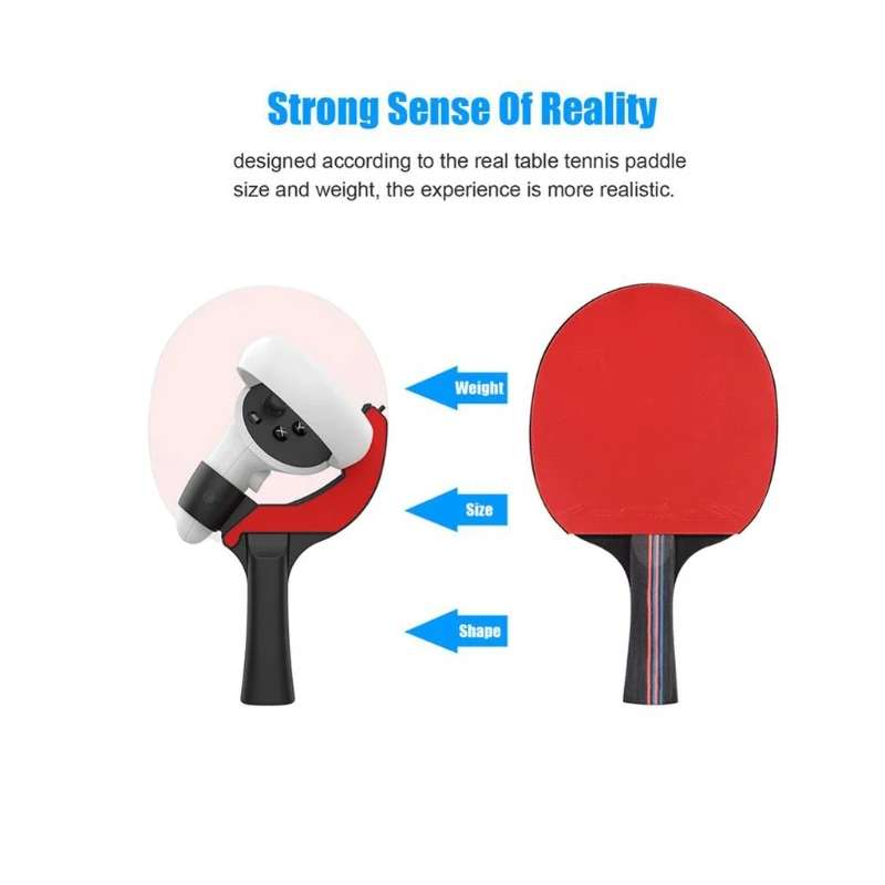

Table Tennis Racket Grip Improve VR Gaming Experience Single Restore Realistic QW