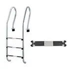 1 шт. Нержавеющаясталь плавательный бассейн для езды на велосипеде Замена лестница ступеньки шаги Нескользящие аксессуары для ванной комнаты с 2 винта для плавательного Бассеина