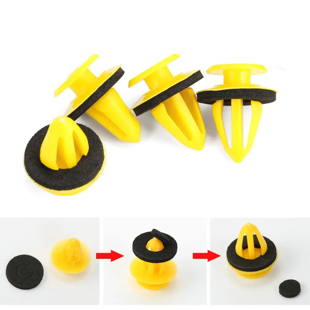 50 шт. пластиковые фиксирующие клипсы для автомобильных панелей|Клипсы и зажимы