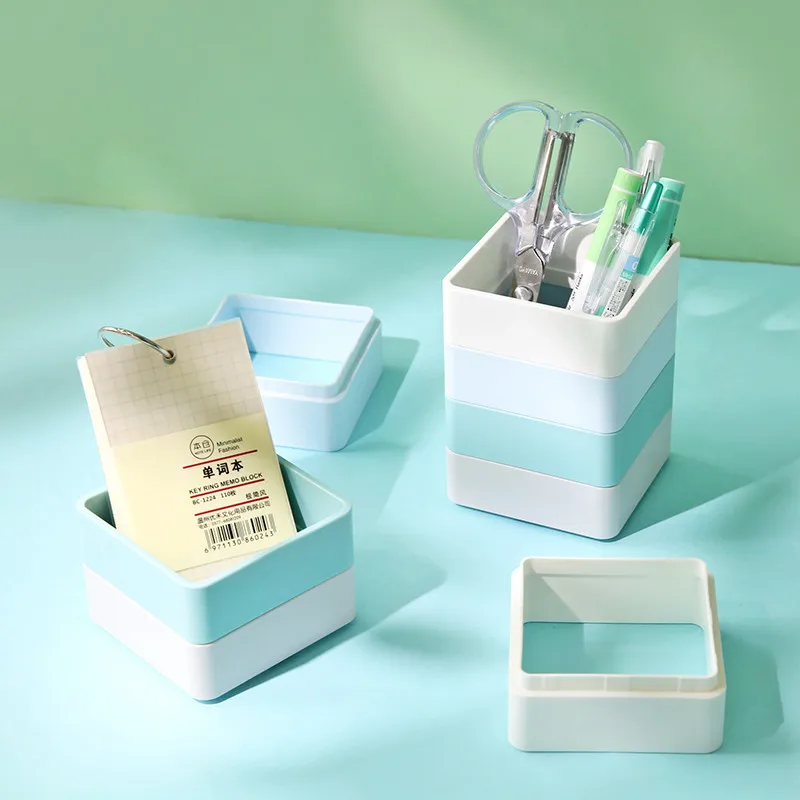 

Creative DIY Pen Holder desk organizer Pencil Makeup Brush Holder Stationery multi-function Desktop Storage Organizer Container