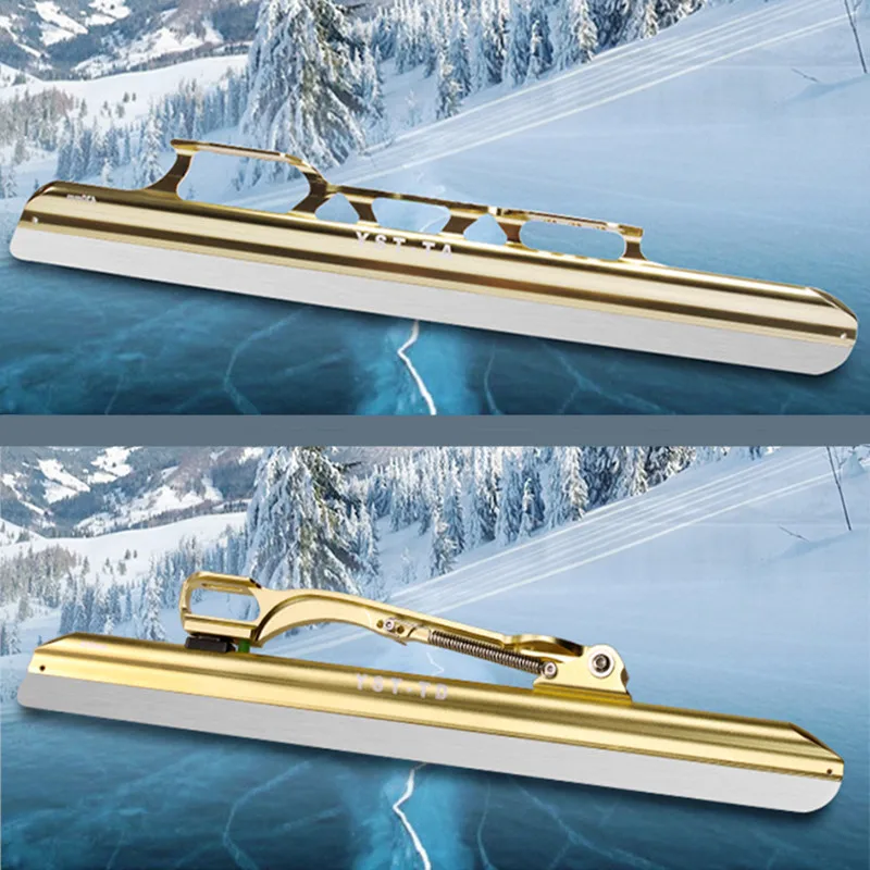 Ледяные коньки с рамкой для ледяных роликов Золотое лезвие 380 мм 410 430 60 62 HRC нож