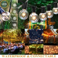25 piece led outdoor waterproof commercial grade globe patio pergola deck party string lights glow party supplies home dec