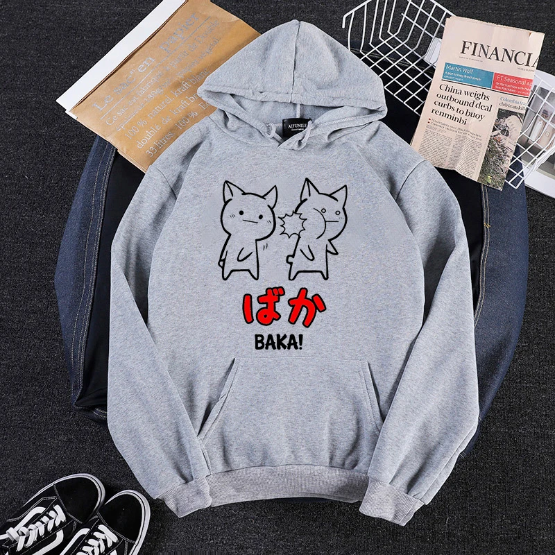 Толстовка с капюшоном Baka Rabbit Slap печатная Лоскутная простая Толстая