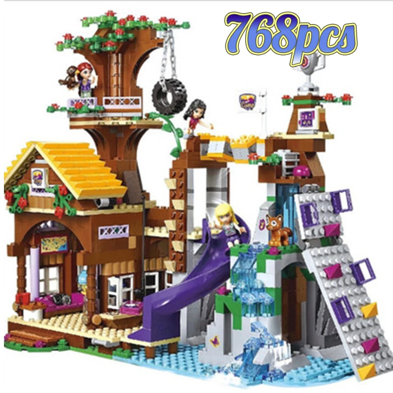 

Новинка, фигурки Lepining Friends, приключения, лагерь, дом на дереве, 41122, 41325, строительные блоки, игрушки для девочек, подарки подруге