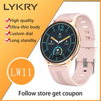 lykry lw11 smart watch men women 1 28inch screen ultra thin heartrate long battery life watches wristband for android ios pk l13