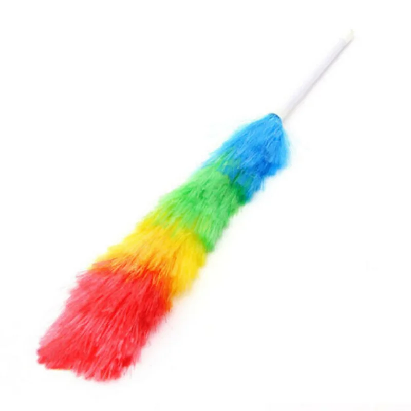 

Air-condition Household Furniture Cleaning Accessories Adjustable Microfiber Dusting Brush Rainbow Feather Duster 2021