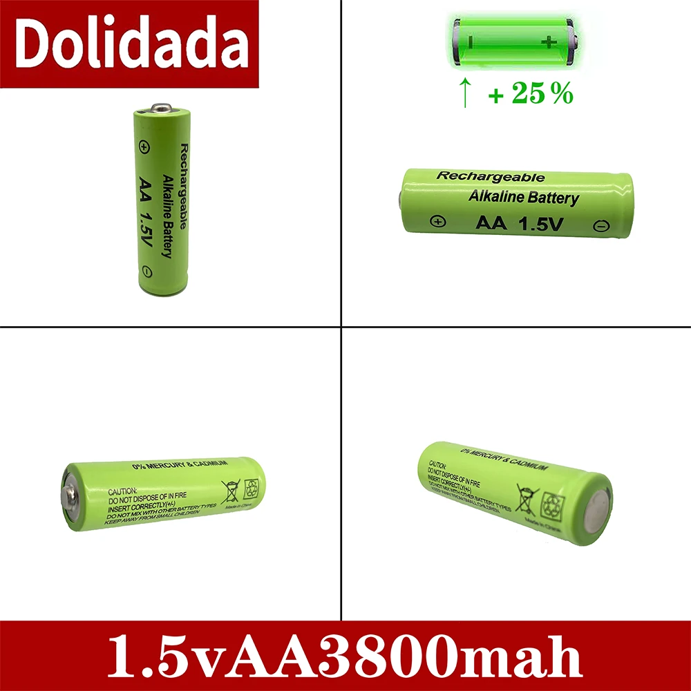 100% новый бренд 3000 мАч 1 5 в AA щелочная батарея перезаряжаемая для пульта