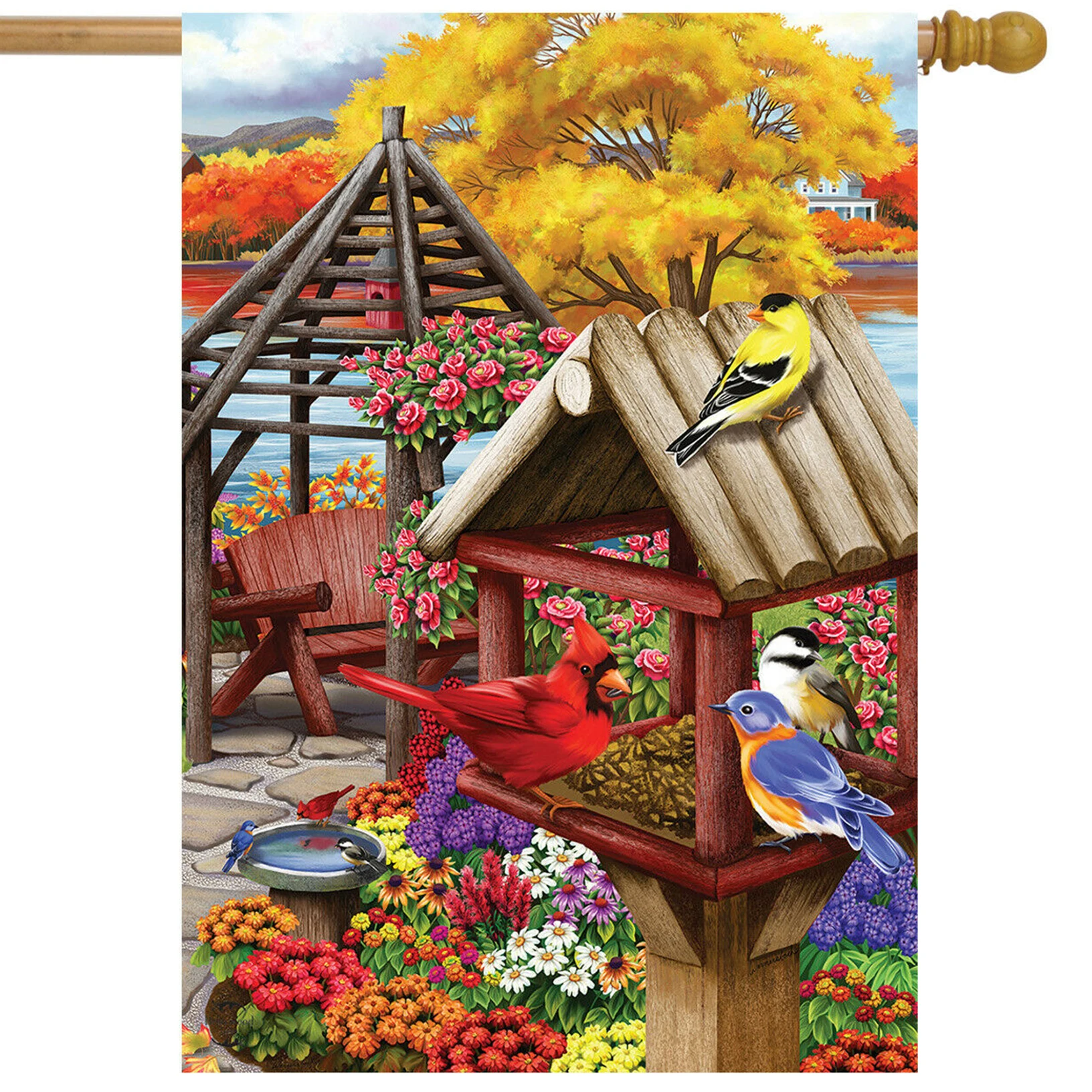 

Flag 28" x 40"Garden Bird Flag High Quality Single Side Flag Party Banner DIY Festival Decoration Accessiories