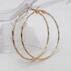 Большие гладкие круглые серьги-кольца, простые золотистые серьги-кольца для вечеринок для женщин, ювелирные изделия