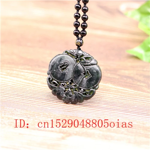 Натуральный черный зеленый китайский нефритовый летучая мышь кулон обсидиан