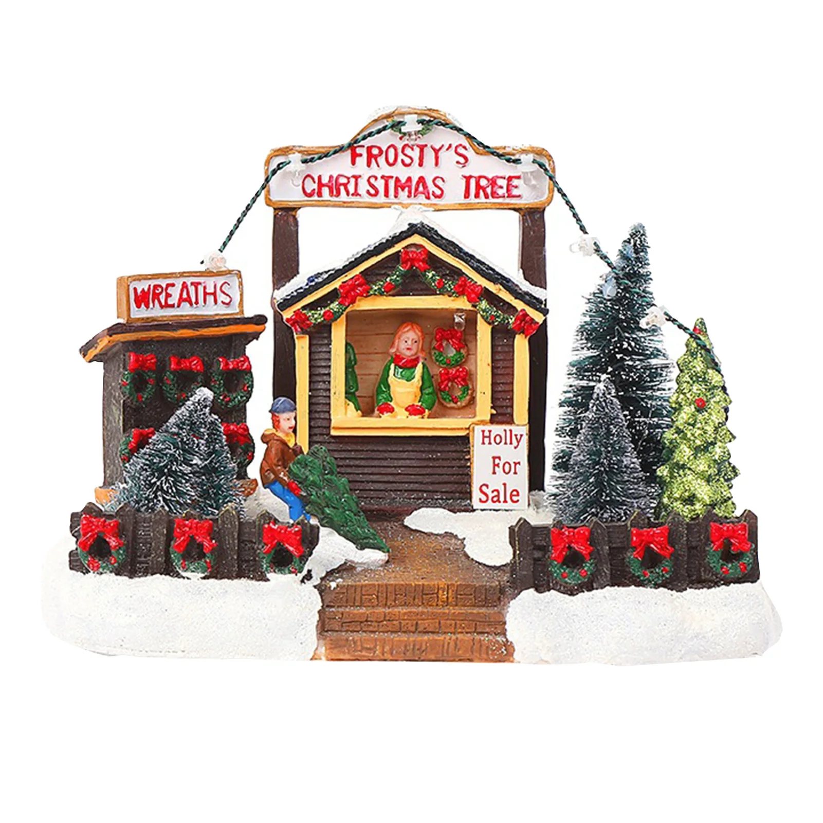 

Светящийся Рождественский домик, украшение для стола, изысканное красивое украшение с новечерние годом, украшение для дома 2021