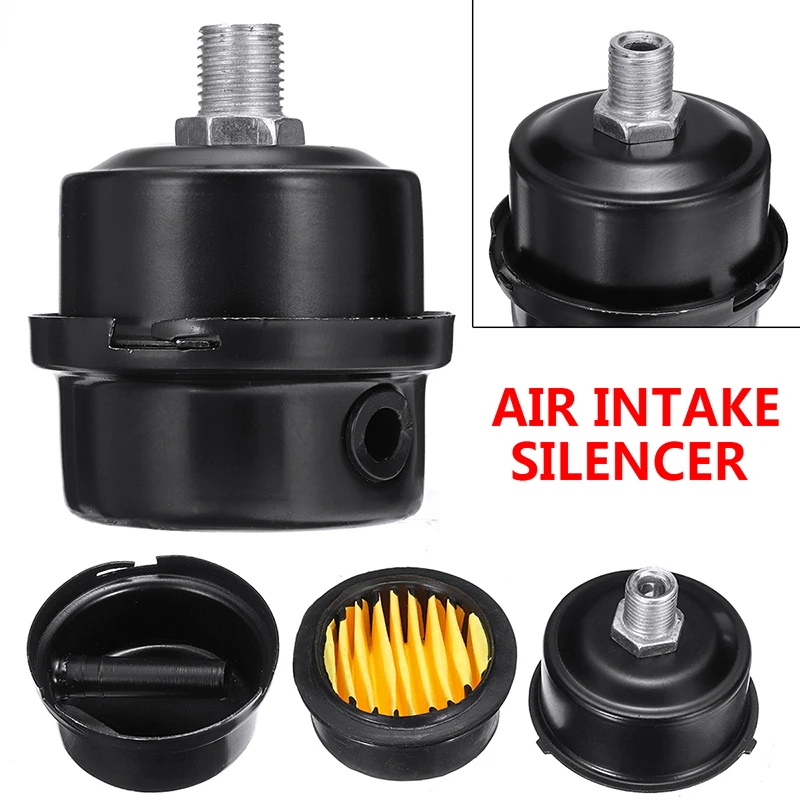 1pc Metal Air Intake Filter Noise Muffler Silencer 1/2