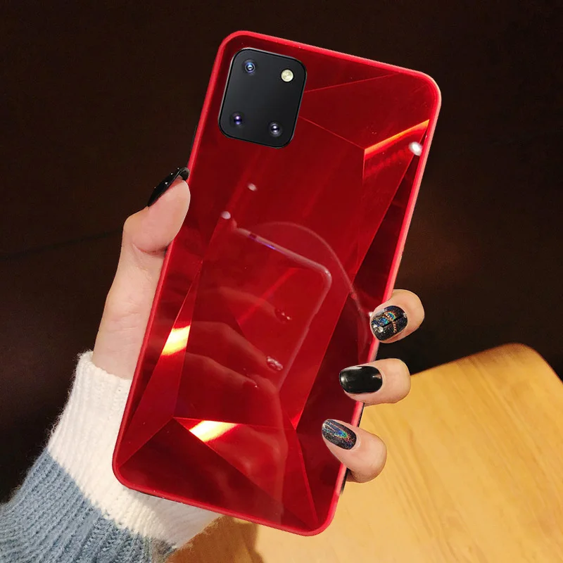 Зеркальный чехол с геометрическим рисунком для Samsung Galaxy A53 A73 A52 A72 S20FE S20 S21 S22 Plus Note 20
