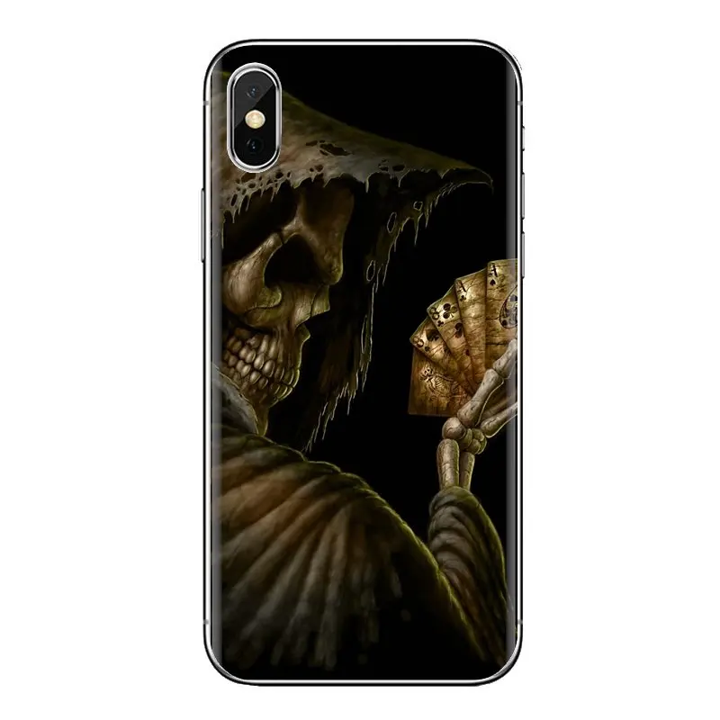 Мрачный смерть с косой Скелет силиконовый чехол для телефона Huawei NOVA 2 3 2i 3i Y6 Y7 Y9