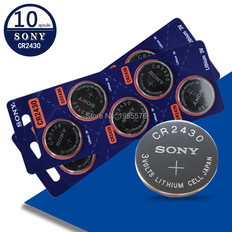 

10pcs Sony 3v CR2430 Toy Watch Scale Remote Control Battery DL2430 BR2430 ECR2430 KL2430 KCR2430 L20 Button Battery