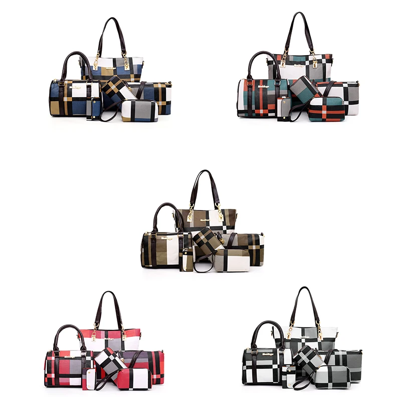 2019 Новый 6 шт. Для женщин Сумки из искусственной кожи женские туфли с кисточкой на