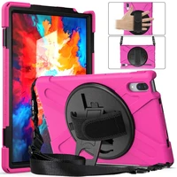 case for lenovo tab p11 pro tb j706f j706n j706 706f heavy duty rugged protection cover with neck strap
