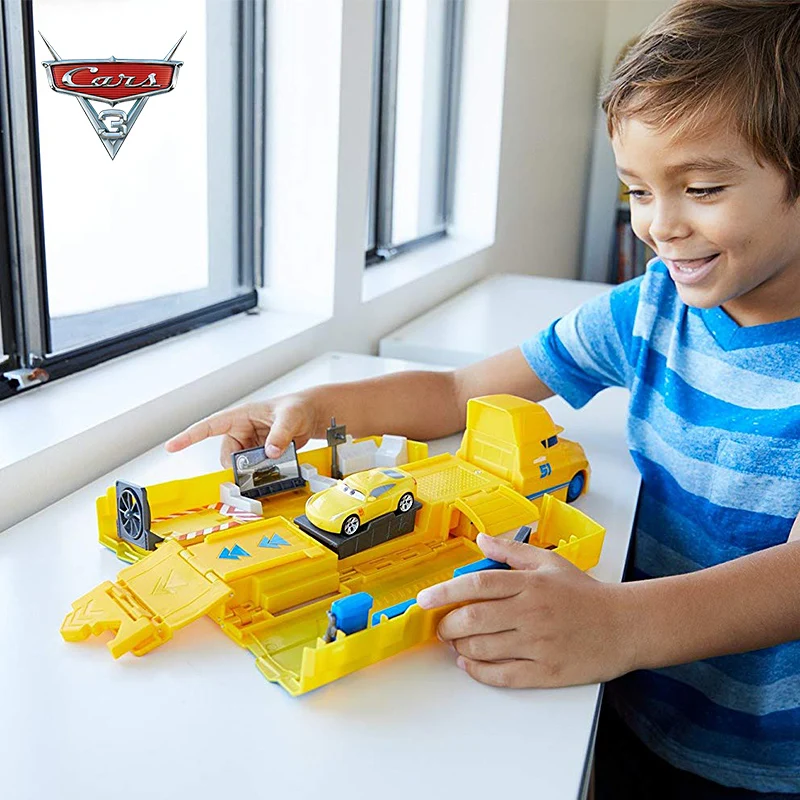 Оригинальные машинки Disney Pixar Тачки 3 большой транспортер набор для деформации