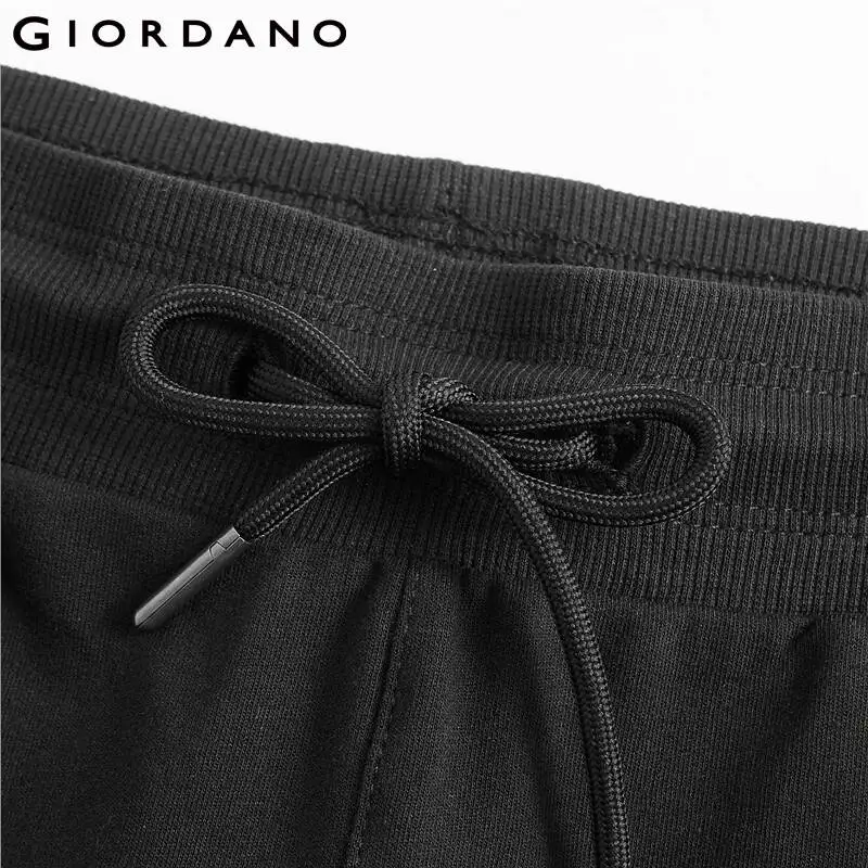 Giordano спортивные женские брюки с эластичной талией на шнурке, из натурального хлопка