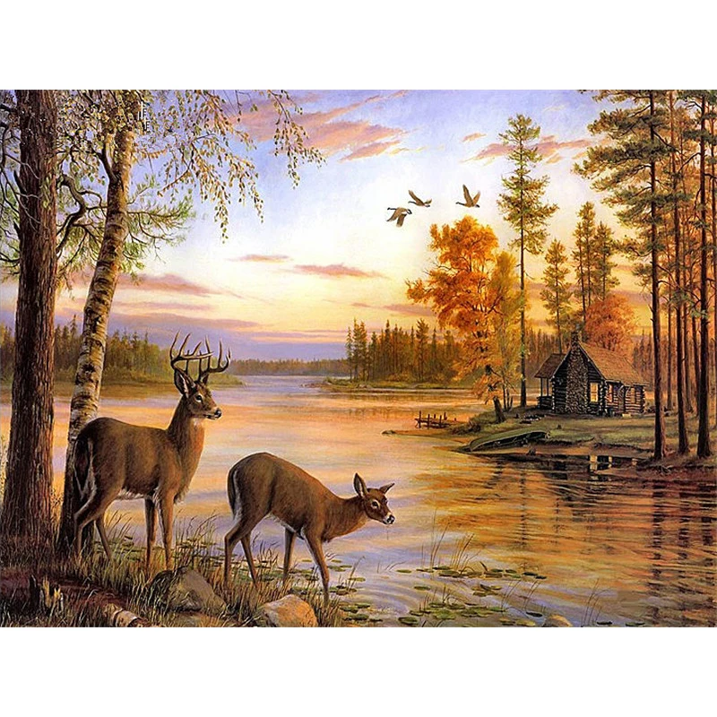 

5D Full Diamond Painting Christmas Diamond Mosaic Diy Cross Stitch Kit Embroidery diamond pictures by numbers 40*50 art A7318