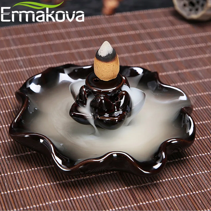 ERMAKOVA керамический обратный поток Курильницы башня фарфоровые ладан кадило