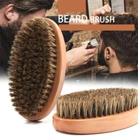 natural boar bristle beard brush for men cepillo barba shaving brush to comb mustache escova de cabelo brosse poil de sanglier