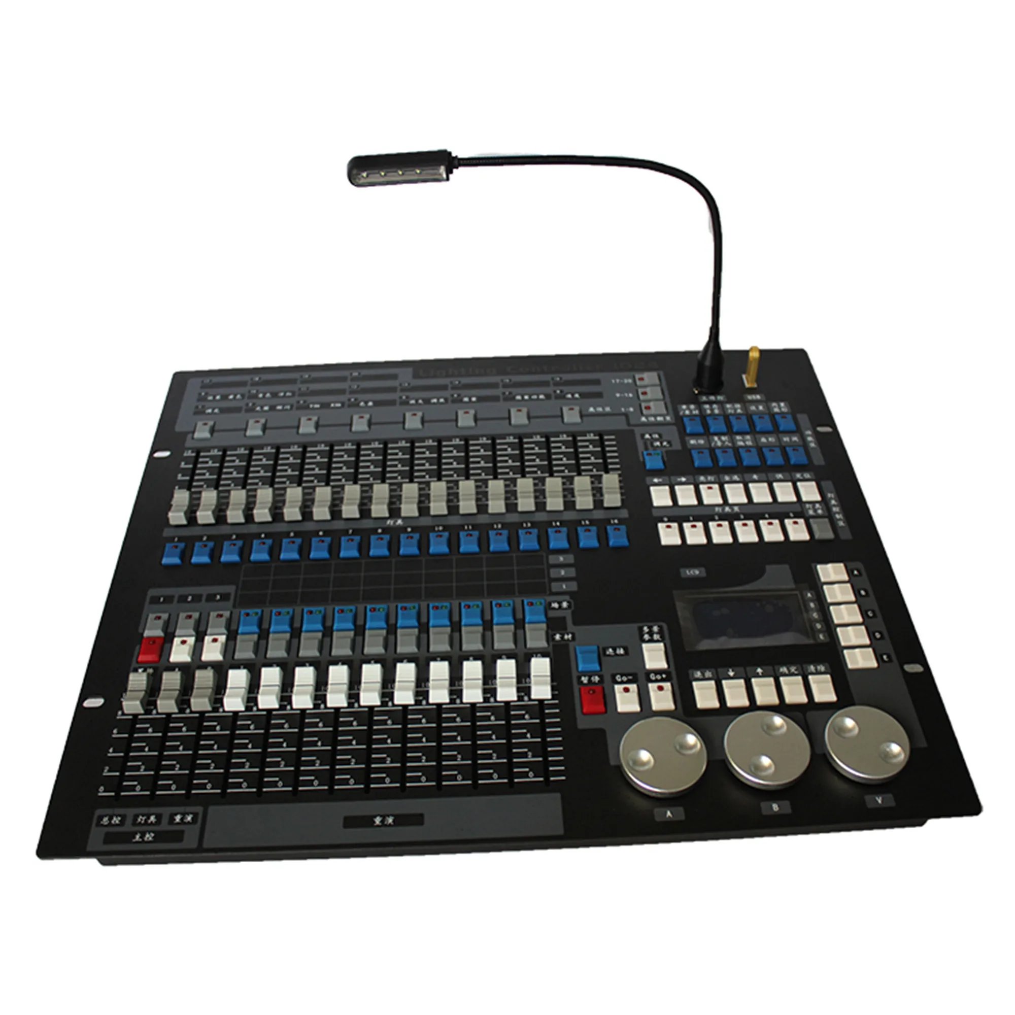 1x DMX 1024 контроллер света для сцены стабилизатор с головой передвижной DMX512