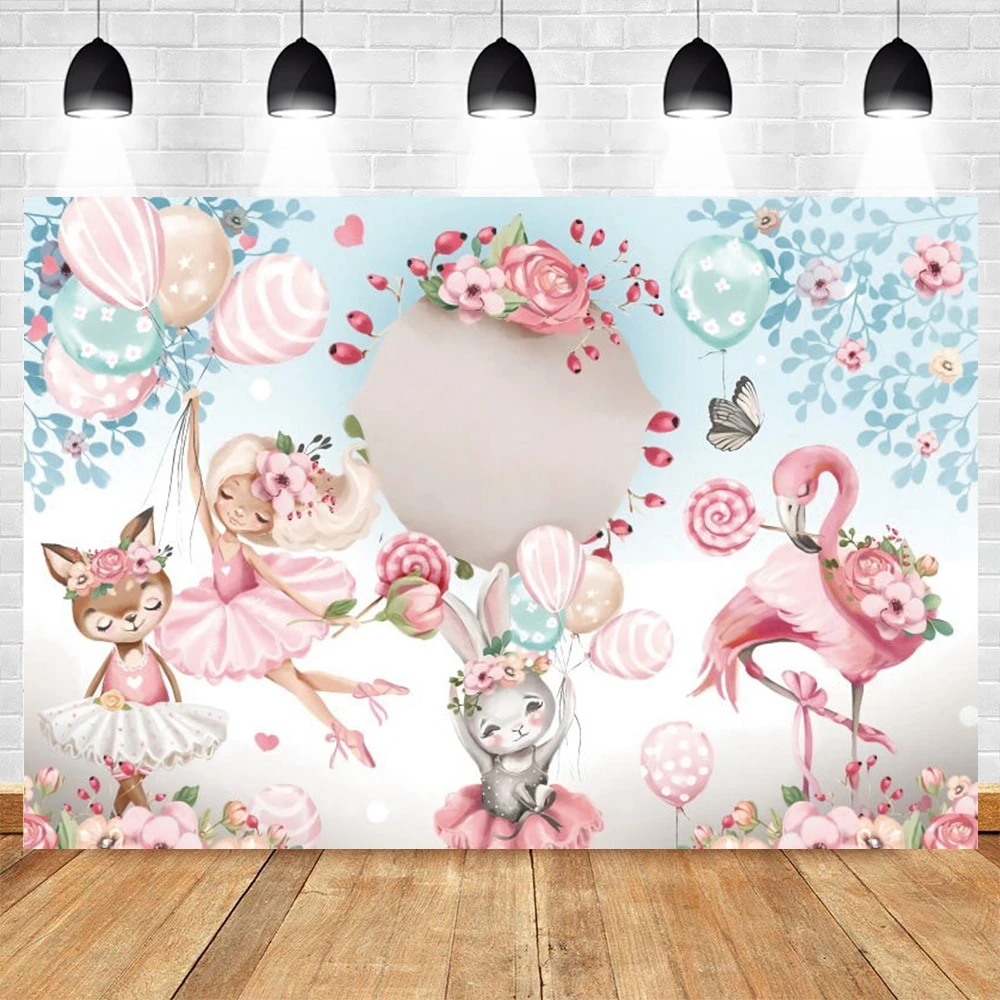 Фон для фотосъемки с изображением красивой балерины Yeele животных в пачке |