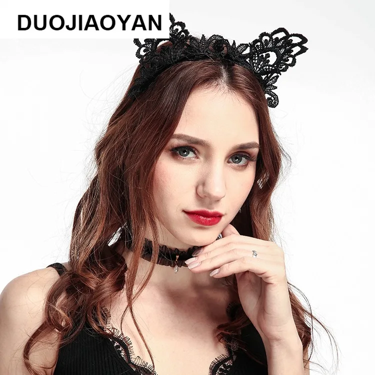 

Fashion New Necklace Sexy Folded Pearl Clavicle Necklace Black Lace Appealing Accessories