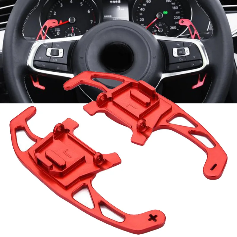 

2X Car Steering Wheel Paddle Shift Extend Extension Shifter Aluminum For VW GOLF GTI R GTD GTE MK7 7 POLO GTI Scirocco 2014-2019