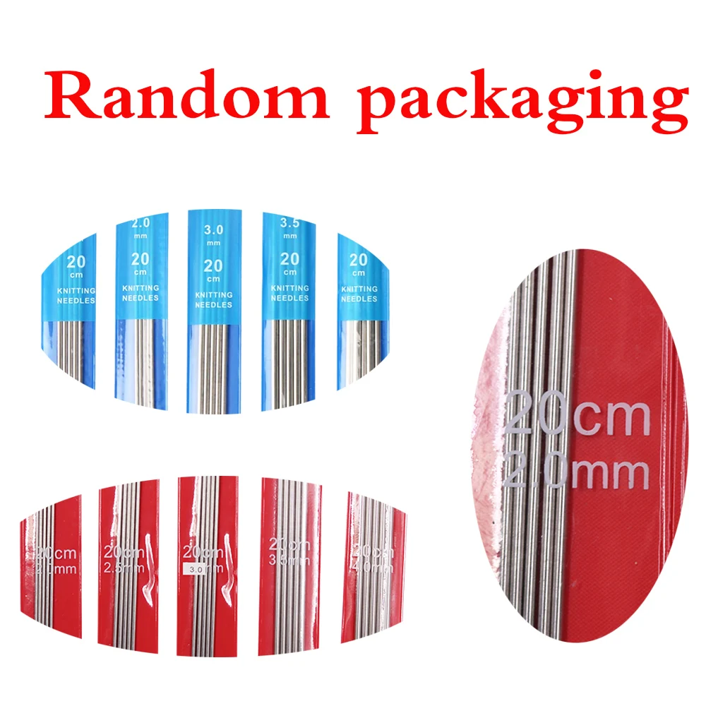 5 шт./компл. двойные заостренные спицы из нержавеющей стали свитер вязание