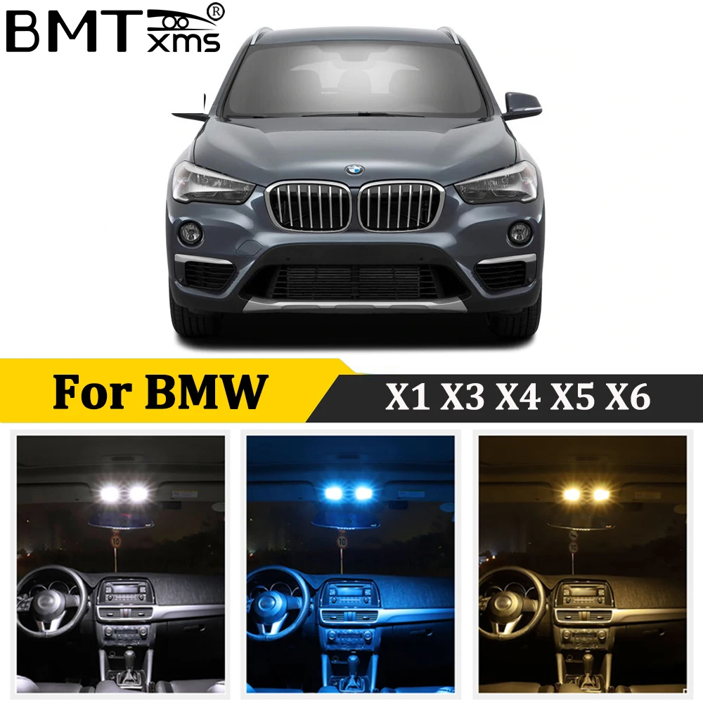 BMTxms Canbus Светодиодная лампа для освещения салона автомобиля Kit номерного знака BMW
