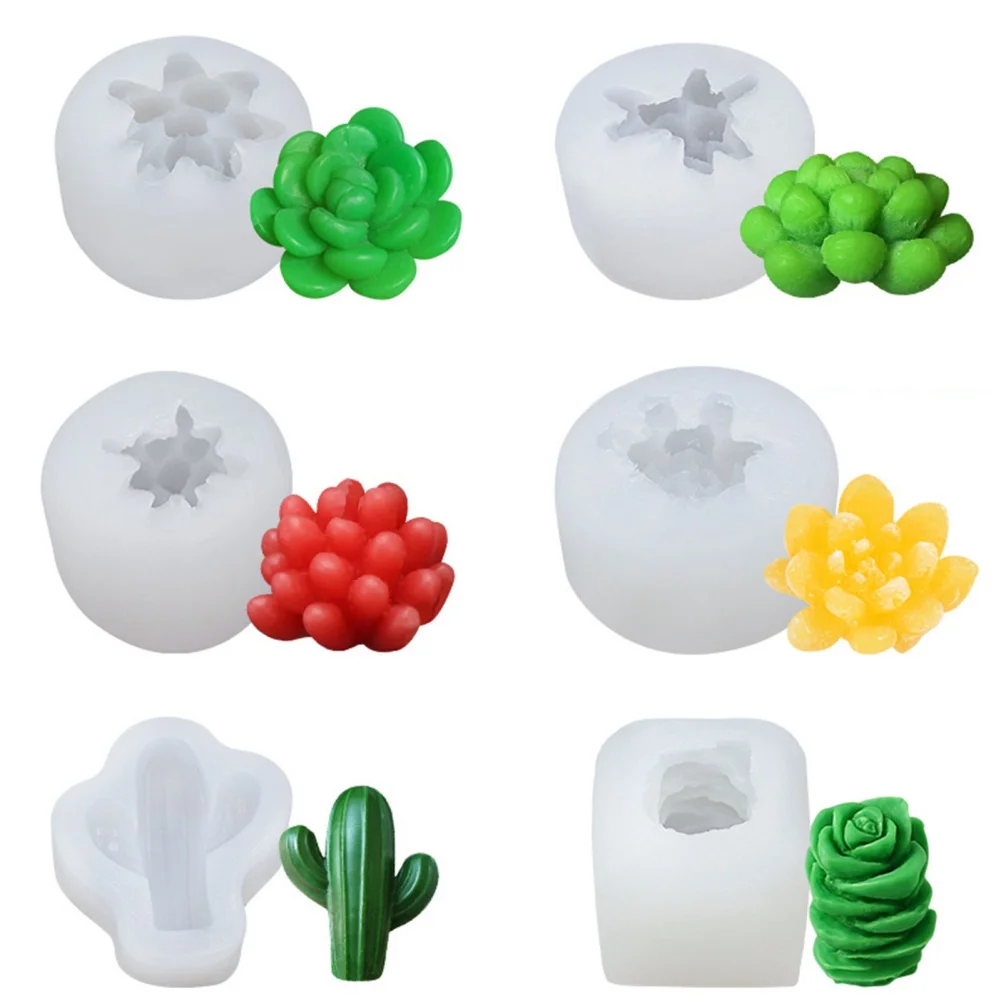 

Succulent Silicone Mold Plant Flower Pot Vase Concrete Gypsum Cement Fleshy Mould DIY Aroma Candle Silicone Glue Mold